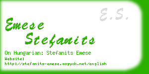 emese stefanits business card